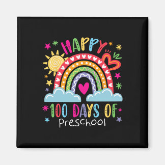 Preschool Teacher Girls Kids Rainbow 100 Days Of S Magnet