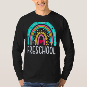 Preschool Teacher Leopard Rainbow Preschool Teache T-Shirt