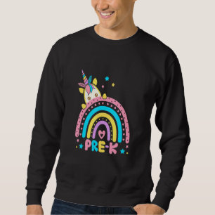 Preschool Teacher Rainbow Leopard Back To School Sweatshirt