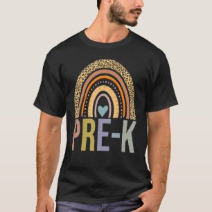Preschool Teacher  Rainbow Leopard Back To School T-Shirt