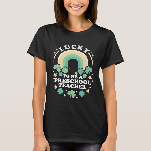 Preschool Teacher St Patricks Day Prek Shenanigans T-Shirt (Front)