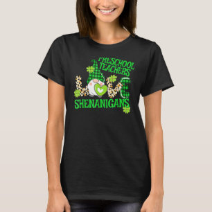 Preschool Teacher St Patricks Day Prek Shenanigans T-Shirt