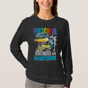 Preschool Teachers are Awesome Monster Truck Dinos T-Shirt