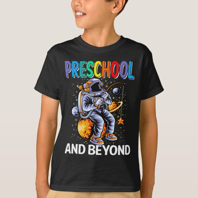 Preschool Tee Back to School Spaceman Space Lovers (Front)