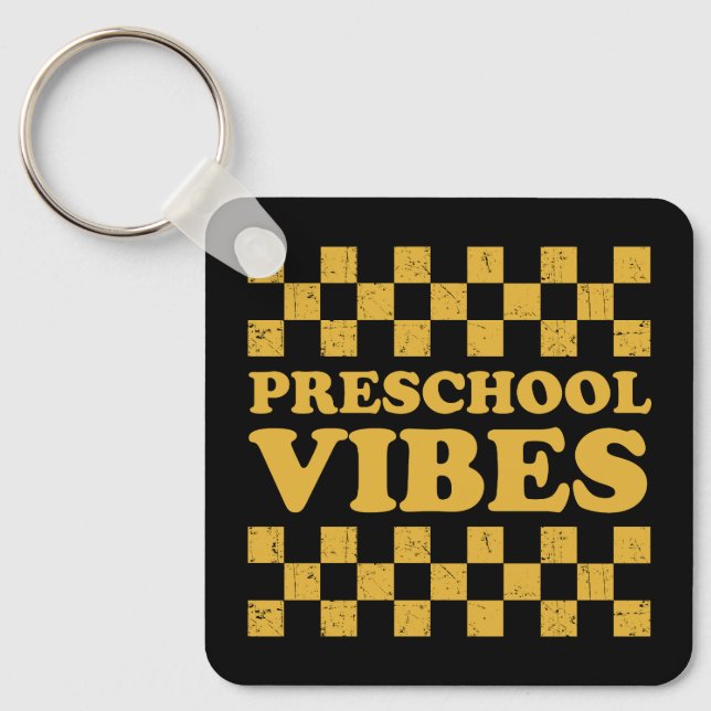 Preschool Vibes First Day of School Keychain (Front)