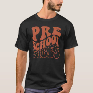 Preschool Vibes Groovy Back To School First Day Of T-Shirt