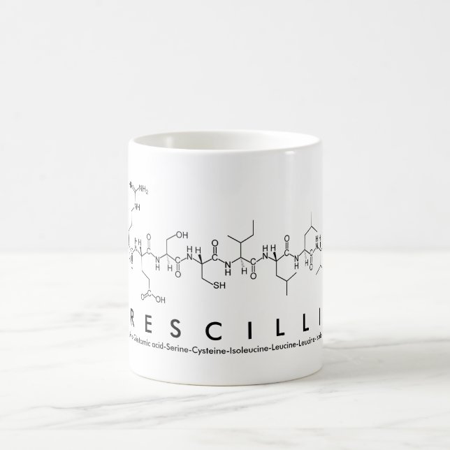 Prescillia peptide name mug (Center)