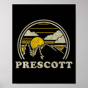 Prescott Arizona Az T Shirt Vintage Hiking Mountai Poster