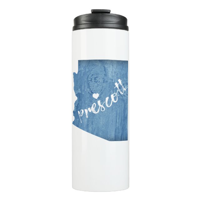 Prescott Arizona Wood Grain Thermal Tumbler (Front)