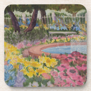 Prescott Park Garden Poppies Portsmouth NH Coaster