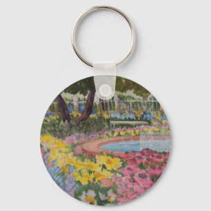 Prescott Park Garden Poppies Portsmouth NH Keychain