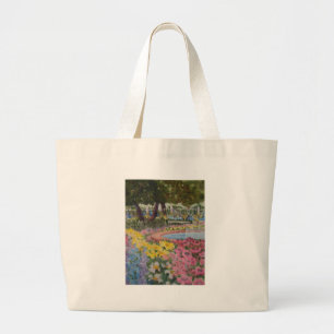 Prescott Park Garden Poppies Portsmouth NH Large Tote Bag