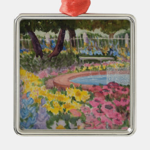 Prescott Park Garden Poppies Portsmouth NH Metal Ornament