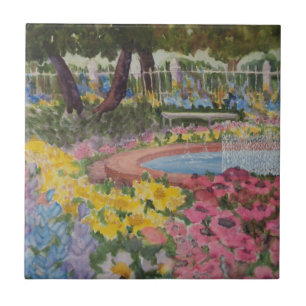 Prescott Park Garden Poppies Portsmouth NH Tile