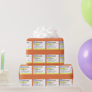 Prescription Chocolate Labels Personalized    Wrapping Paper