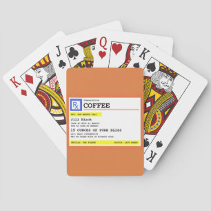 Prescription Coffee Funny Personalized Playing Cards