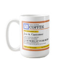 Prescription Coffee Jumbo Mug with Custom Name