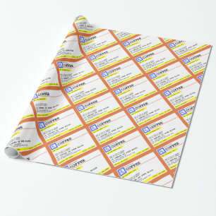 Prescription Coffee Wrapping Paper
