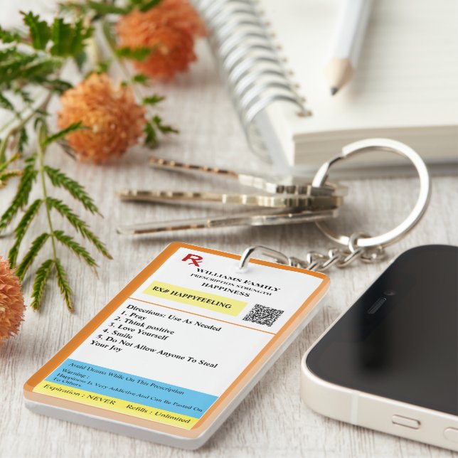 Prescription Designed  Keychain (Front Right)