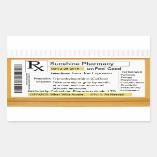 Prescription for Coffee Sticker