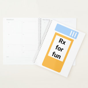 Prescription For Fun- oversize medication bottle Planner