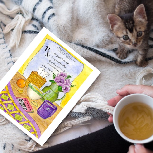 Prescription for Wellness Inspirational Postcard (Creator Uploaded)