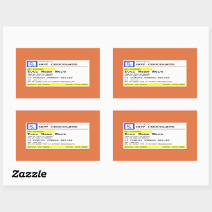 Prescription Hot Chocolate Personalized   Sticker