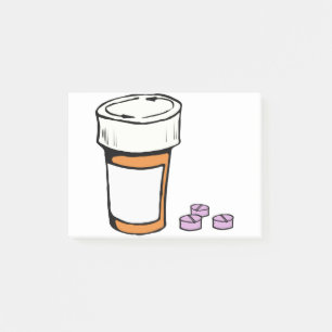 Prescription Pill Bottle Post-it Notes