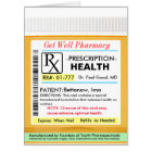 Prescription RX pour Health Get Well Card