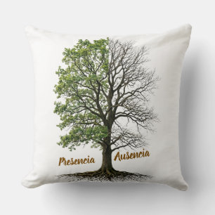 Presence-/Absence Throw Pillow