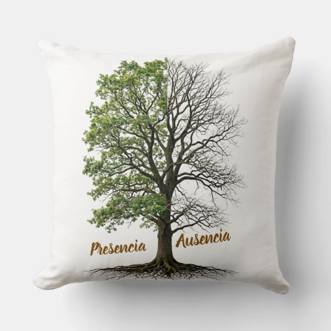 Presence-/Absence Throw Pillow (Front)
