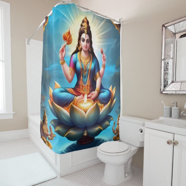 Présence Divine : Ganesh Douche rideau design (En situation)