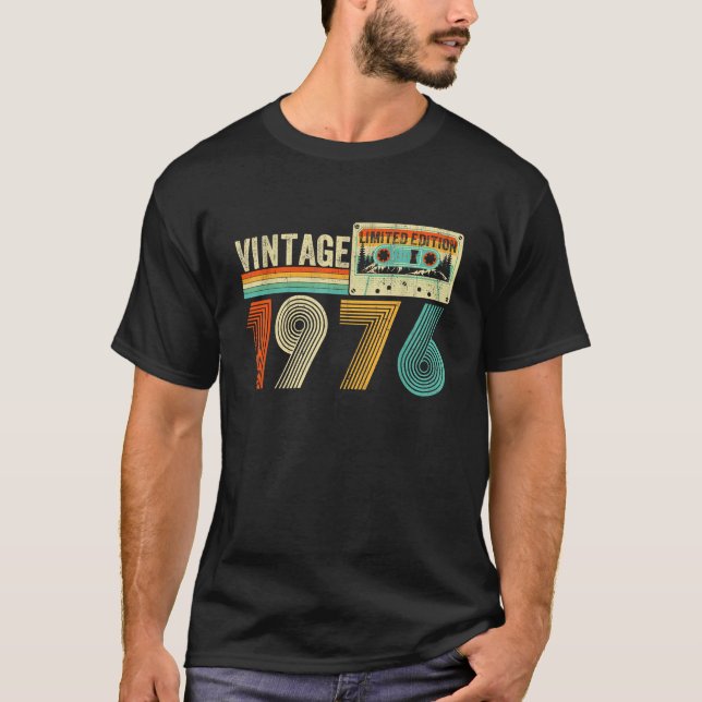 Present Born in 1976 Gifts 50 Year Old Gift T-Shirt (Front)