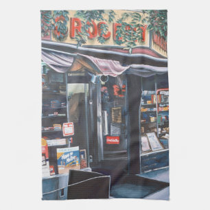 Present Day Look at a Tranquil Past Kitchen Towel