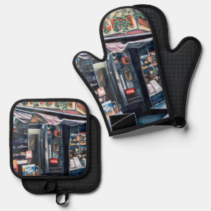Present Day Look At Tranquil Past Oven Mitt & Pot Holder Set