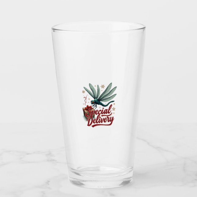 Present Delivery Dragonfly Glass (Front)