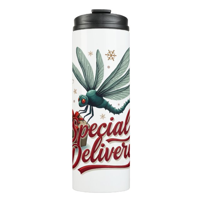 Present Delivery Dragonfly Thermal Tumbler (Front)