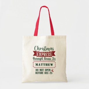 Present From Santa Personalized Christmas Gift Tote Bag