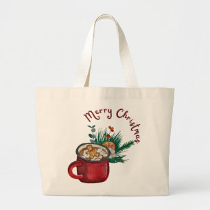 Present From Santa Personalized Christmas  Large Tote Bag