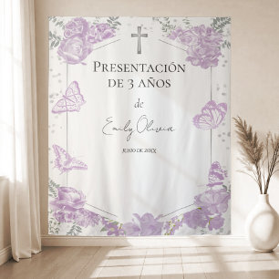 Presentación 3 años Backdrop Butterflys Tapestry