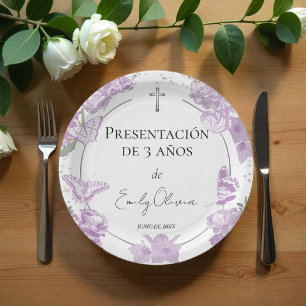Presentación 3 años Paper Plates Butterflys