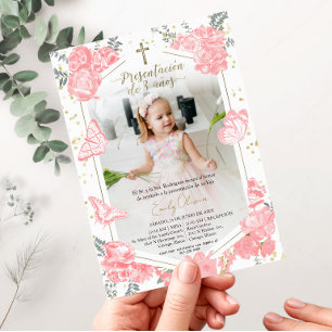 Presentación 3 años Photo Invitation Butterfly