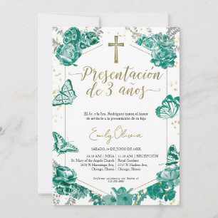 Presentación 3 años Photo Invitation Butterfly