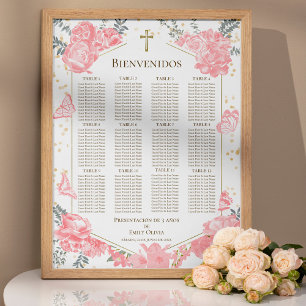 Presentación 3 años Seating Chart Sign Butterflys 