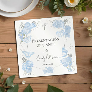 Presentación de 3 años Napkins Butterflys