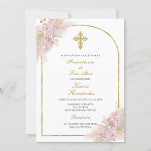 Presentación de tres años invitation