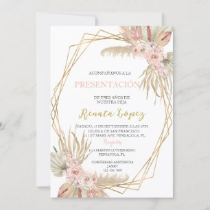 Presentacion de tres anos invitation