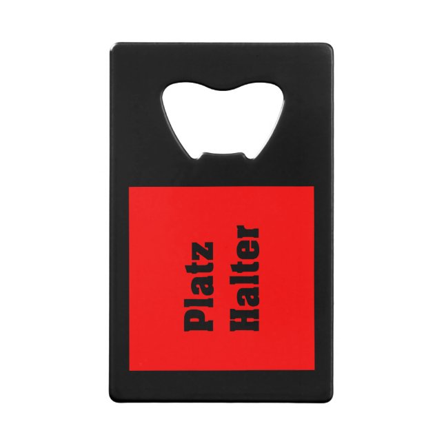 presentation credit card bottle opener (Front)