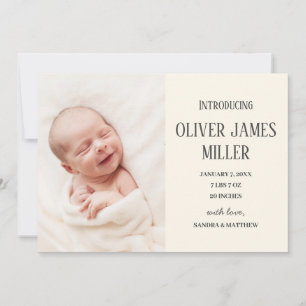 Présentation de Baby Faire-part de naissance Carte