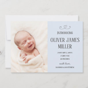 Présentation de Baby Faire-part de naissance Carte